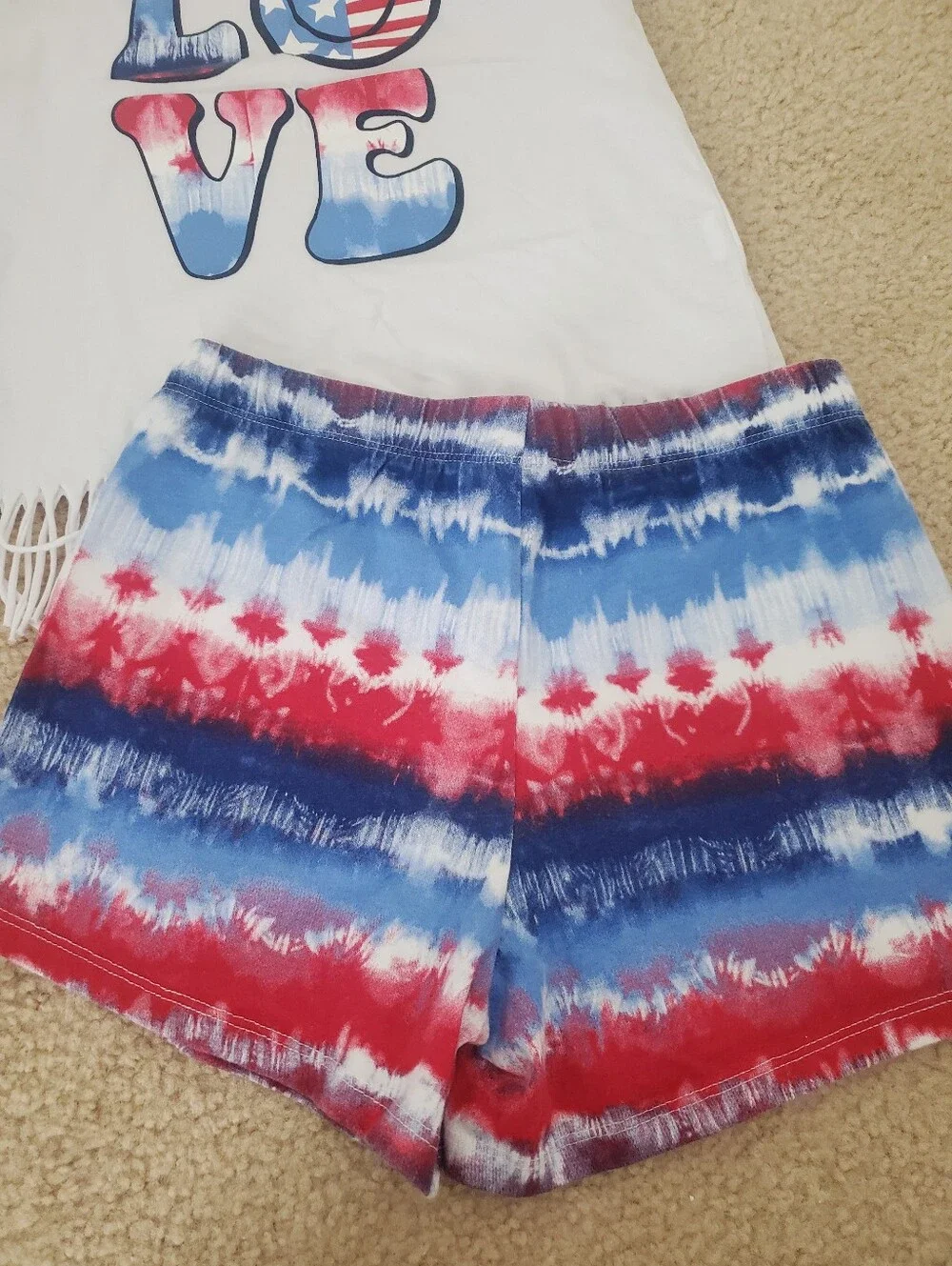 Cotton Fringe Tank And Short Set Kids Girls 10/12